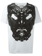 Marcelo Burlon County Of Milan Mask Print T-shirt, Men's, Size: Small, White, Cotton