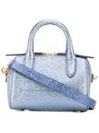 Anya Hindmarch - Metallic 'vere' Bag - Women - Lamb Skin - One Size, Blue, Lamb Skin