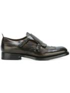 Silvano Sassetti Perforated Detail Monk Shoes