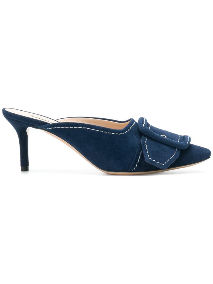 Casadei Oversized Buckle Pumps - Blue