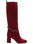 Red Valentino Flower Puzzle Knee-length Boots
