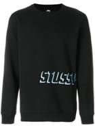 Stussy Embroidered Shadow Logo Sweatshirt - Black
