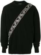 Amiri Embroidered Stripe Jumper - Black