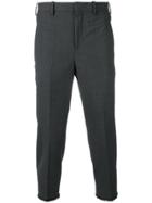 Neil Barrett Cropped Frayed Hem Trousers - Grey