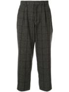 Kolor Checked Wool Blend Trousers - Grey
