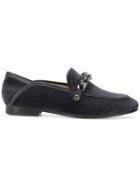 Lola Cruz Chain Detail Loafers - Black