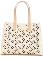 Kenzo Flying Kenzo Tote, Women's, Nude/neutrals, Leather
