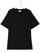 Moschino Kids Logo Embossed T-shirt - Black