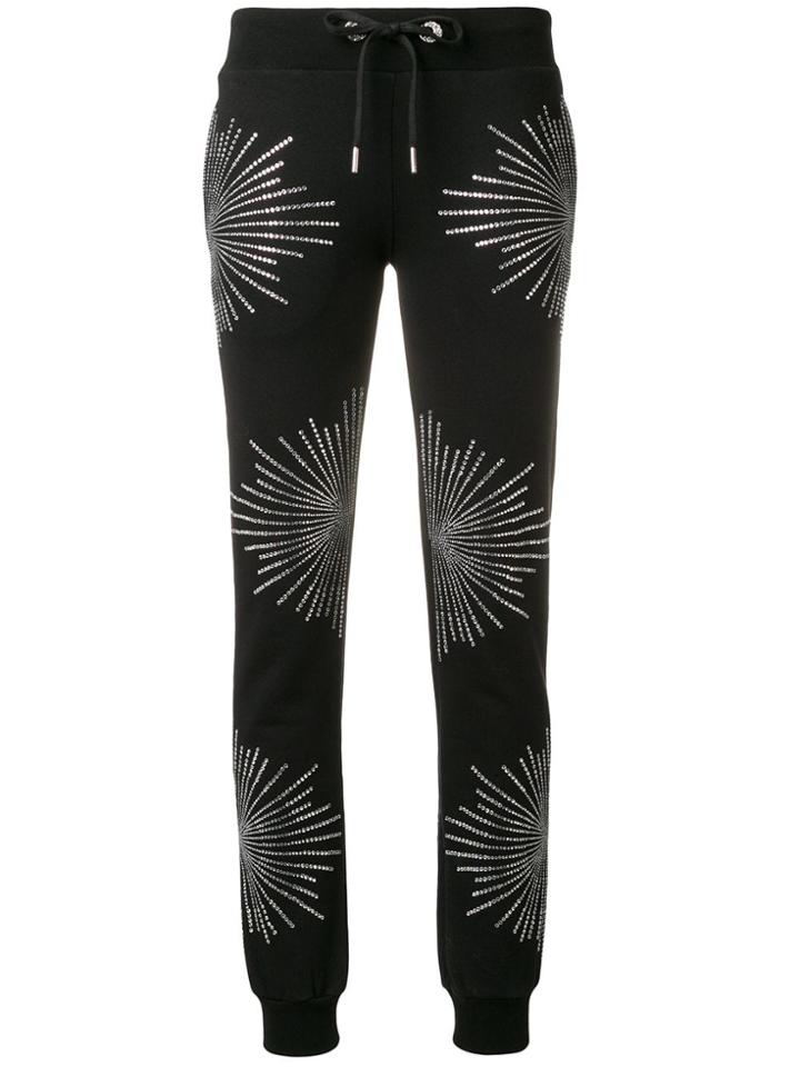 Philipp Plein Rhinestone Embellished Track Pants - Black