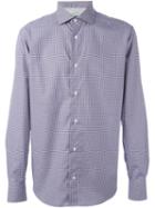 Eleventy Checked Shirt, Men's, Size: 41, Blue, Cotton