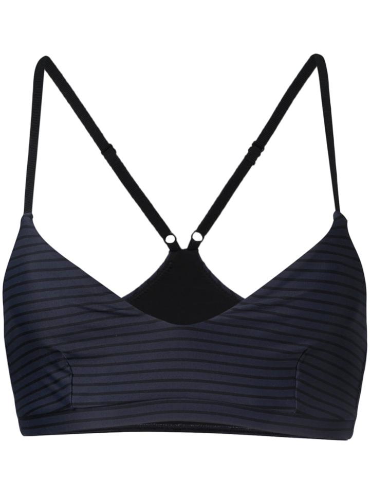 The Upside Striped Sports Bra - Blue