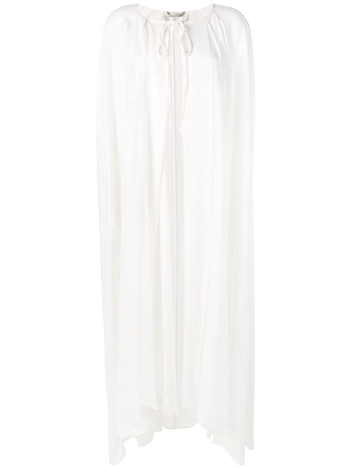 Alberta Ferretti Long-length Cape - White
