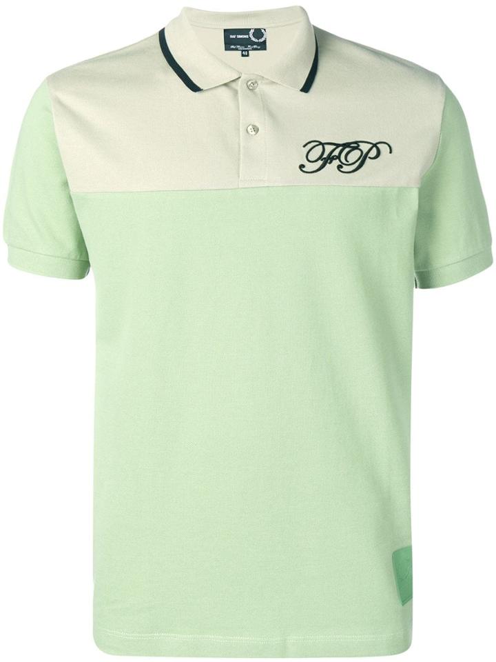 Raf Simons X Fred Perry Embroidered Initial Polo Shirt - Green
