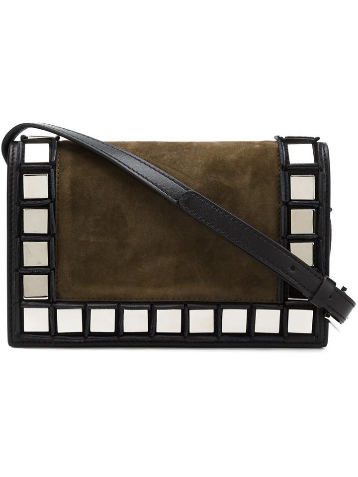 Tomasini Mirrored Square Trim Shoulder Bag