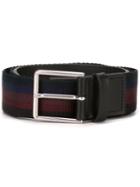 Paul Smith Striped Belt, Men's, Size: 80, Black, Polyamide/polyester