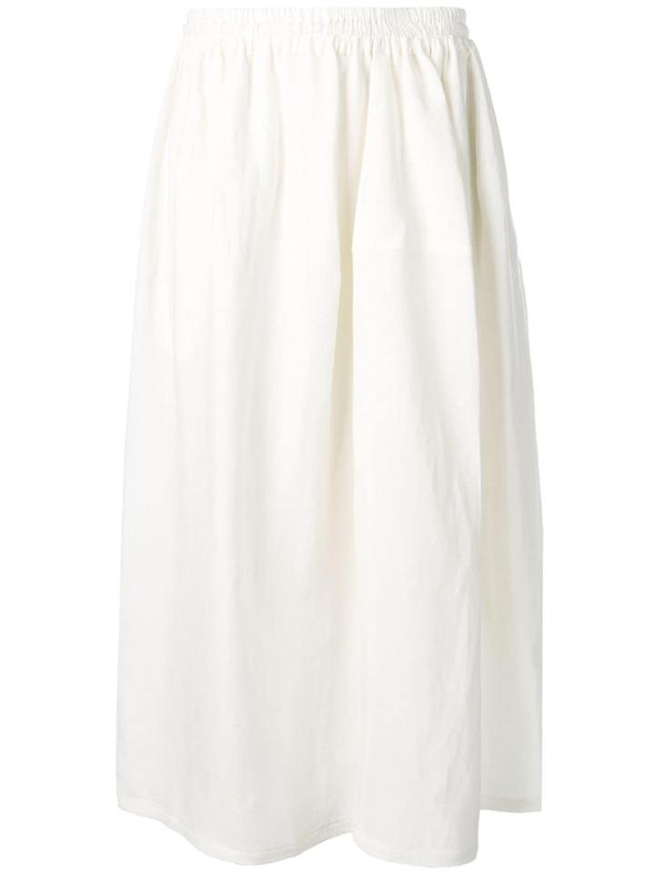 Y's High-waist Flared Skirt - White