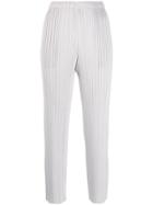 Pleats Please By Issey Miyake Cropped Straight-leg Trousers - Neutrals