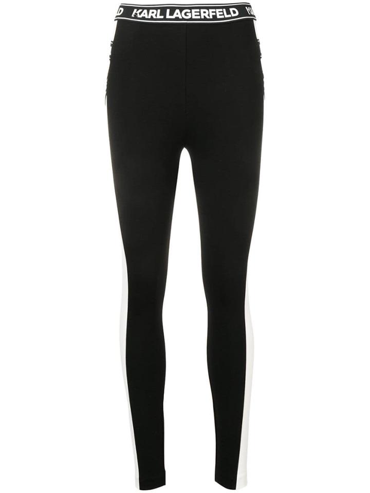 Karl Lagerfeld Logo Waistband Trousers - Black