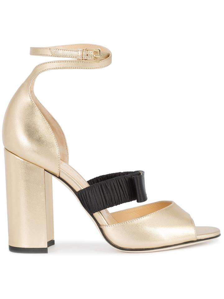 Chloe Gosselin Zuzu Contrast Strap Sandals - Metallic