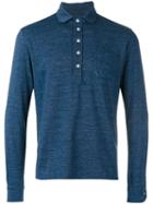 Doppiaa Half-placket Collar Shirt, Men's, Size: Xl, Blue, Cotton/polyester/viscose