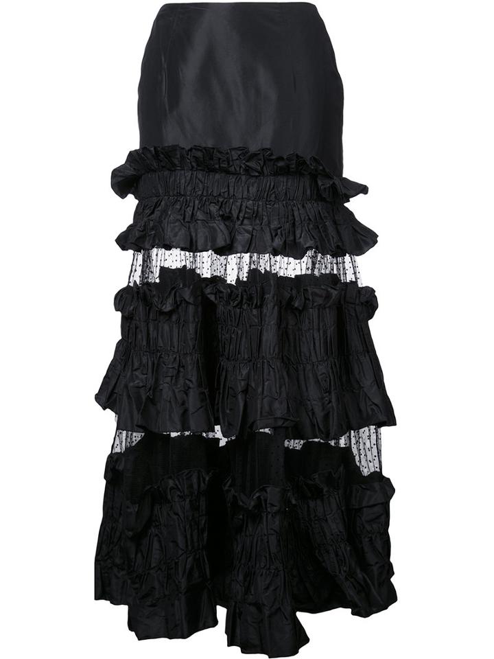 Romance Was Born Mystic Fill Skirt, Women's, Size: 10, Black, Silk/polyester