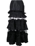 Romance Was Born Mystic Fill Skirt, Women's, Size: 10, Black, Silk/polyester