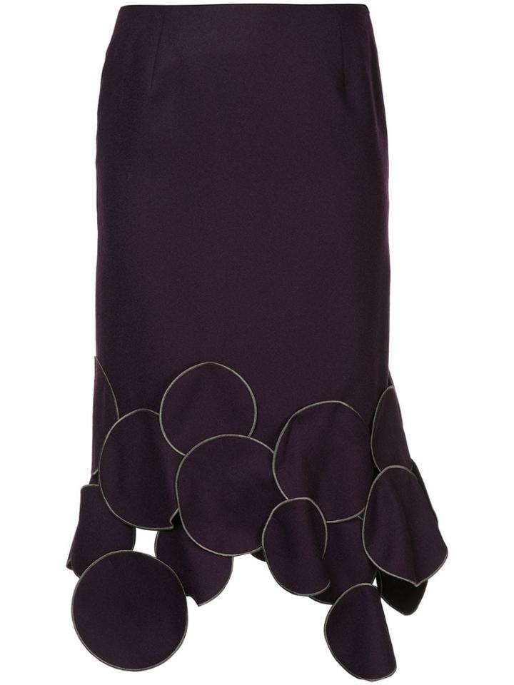 Kolor Patchwork Trim Midi Skirt - Pink & Purple