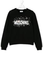 Moschino Kids Teen Star Logo Print Sweatshirt - Black