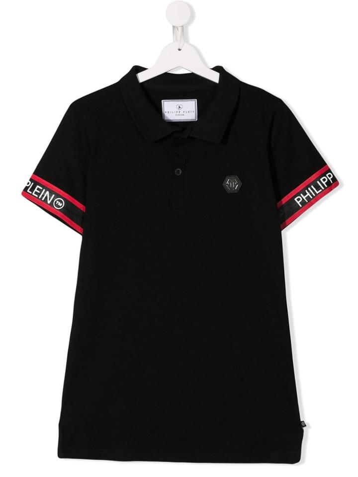 Philipp Plein Junior Logo Short-sleeve Polo Shirt - Black