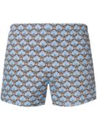 Prada Printed Swim Shorts - Blue