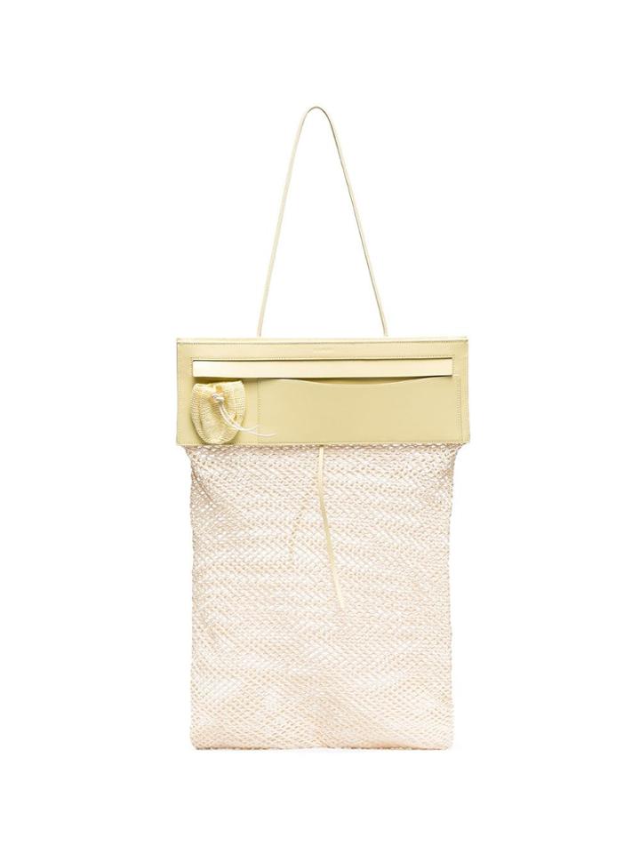 Jil Sander Net Detail Shoulder Bag - Yellow