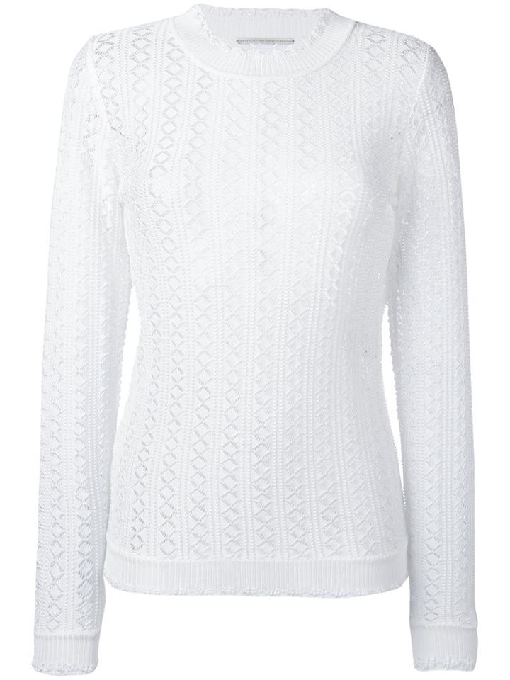 Marco De Vincenzo - Floral Sweater - Women - Viscose - 40, White, Viscose