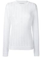 Marco De Vincenzo - Floral Sweater - Women - Viscose - 40, White, Viscose
