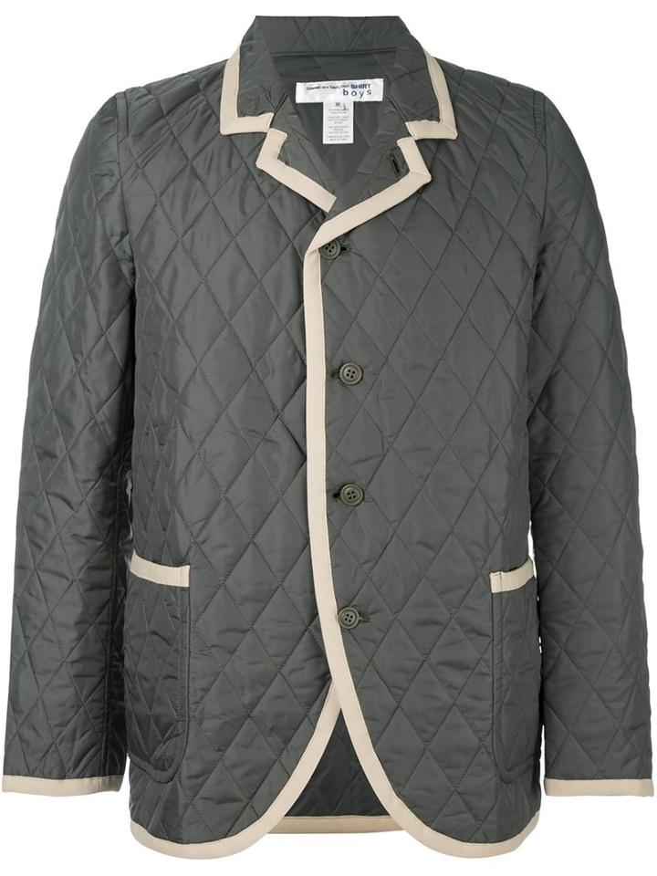 Comme Des Garçons Shirt Boy Quilted Jacket, Size: Large, Green, Nylon/polyester