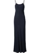 T By Alexander Wang Satin Slip Dress, Women's, Size: 0, Blue, Cupro/modal