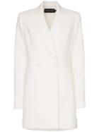 Michael Lo Sordo Double-breasted Long Blazer - White