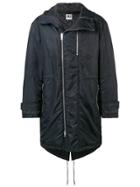 Les Hommes Urban Oversized Parka Coat - Black