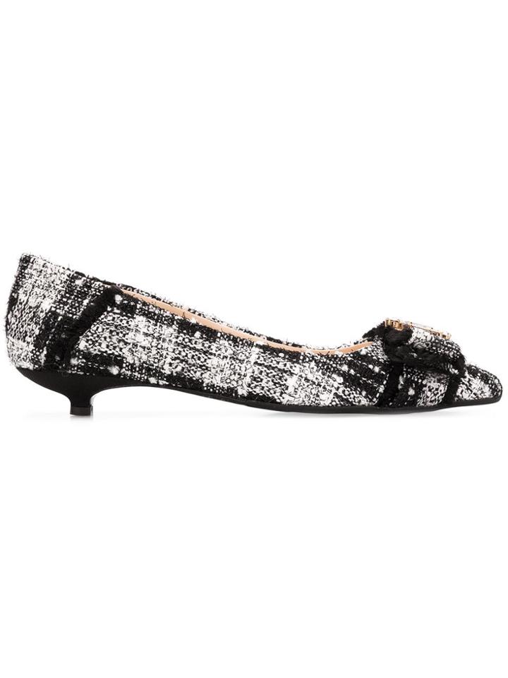 Anna Baiguera Annavera Crystal-embellished Bouclè Ballet Flats - Black