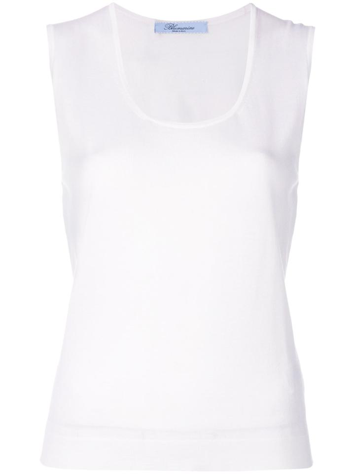 Blumarine Knitted Tank - White