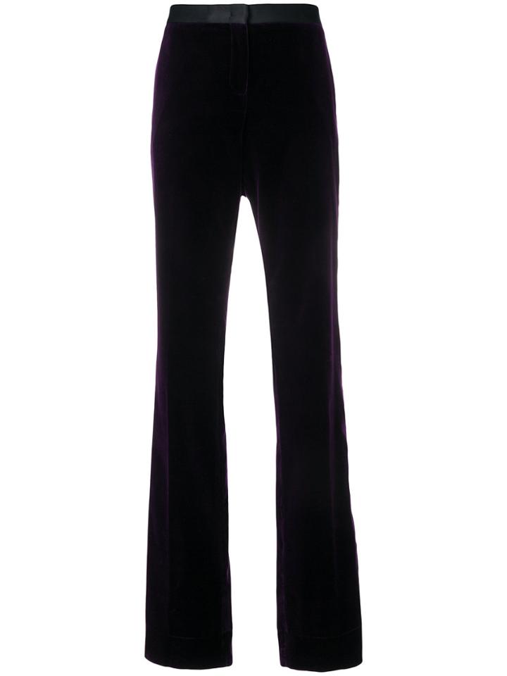 Roberto Cavalli High-waisted Flared Trousers - Pink & Purple