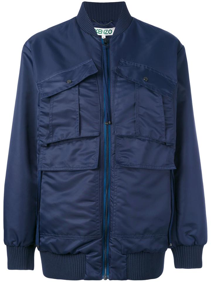 Kenzo - Utility Bomber Jacket - Women - Polyamide/polyester - S, Women's, Blue, Polyamide/polyester