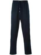 Gucci Web Detail Track Pants, Men's, Size: Large, Blue, Cotton/polyester