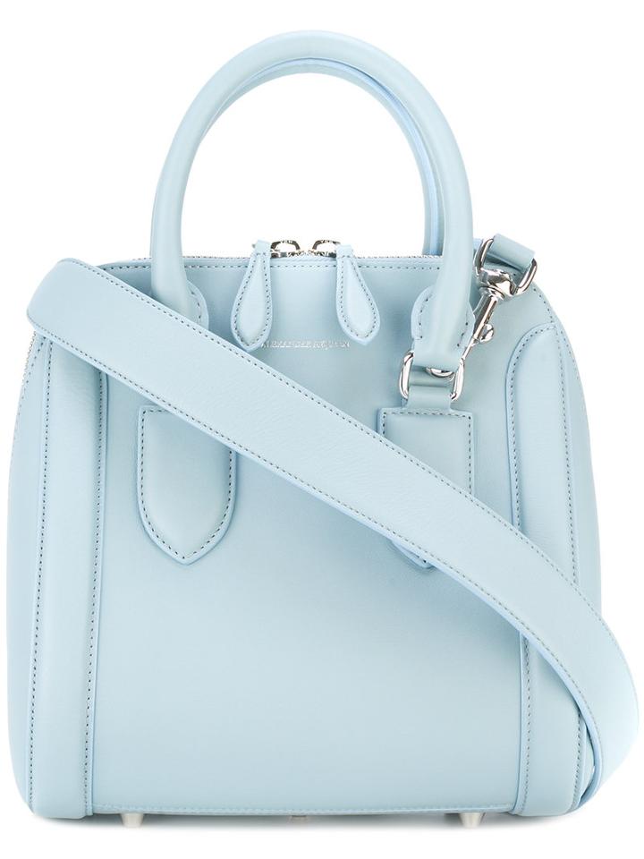 Alexander Mcqueen - Heroine Tote - Women - Leather/suede - One Size, Blue, Leather/suede