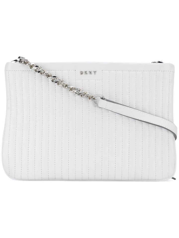 Dkny - Quilted Crossbody Bag - Women - Leather - One Size, White, Leather