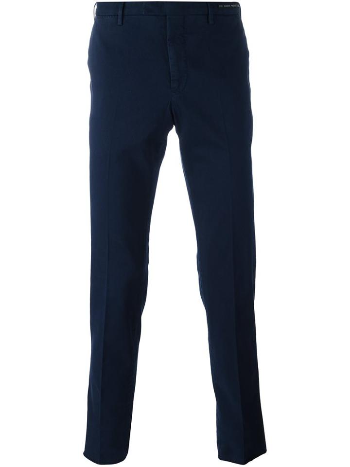 Pt01 Classic Chinos, Men's, Size: 54, Blue, Cotton/spandex/elastane