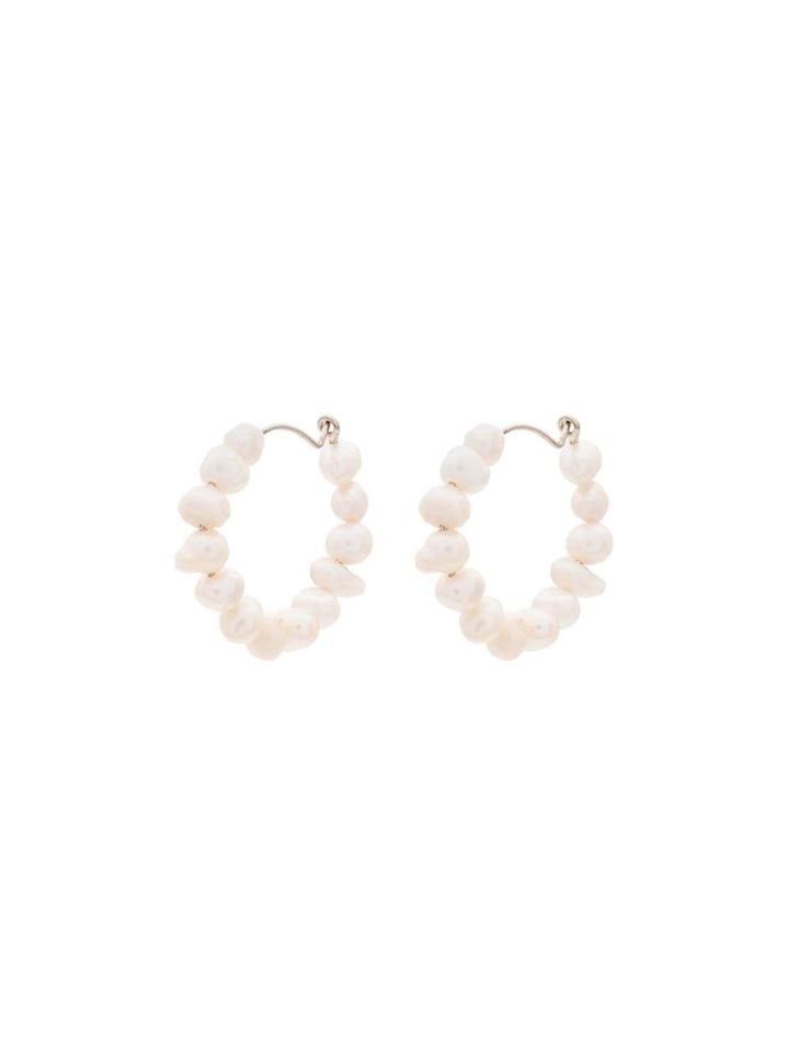 Holly Ryan Keshi Pearl Hoop Earrings - White
