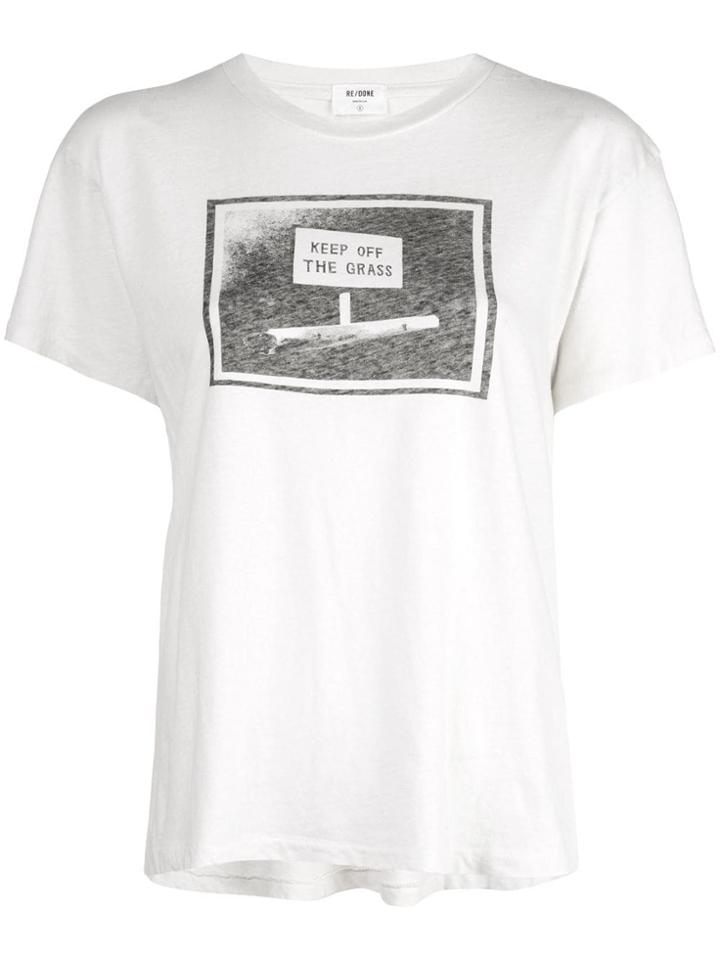 Re/done Vintage Print T-shirt - White