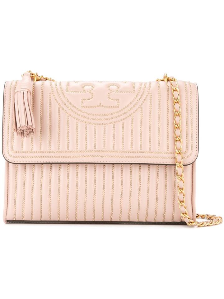 Tory Burch Fleming Studded Shoulder Bag - Pink