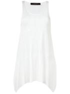 Federica Tosi - Distressed Sleeveless Top - Women - Viscose - S, Women's, White, Viscose