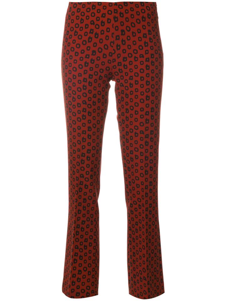 Meme Mirtillo Cropped Trousers - Red